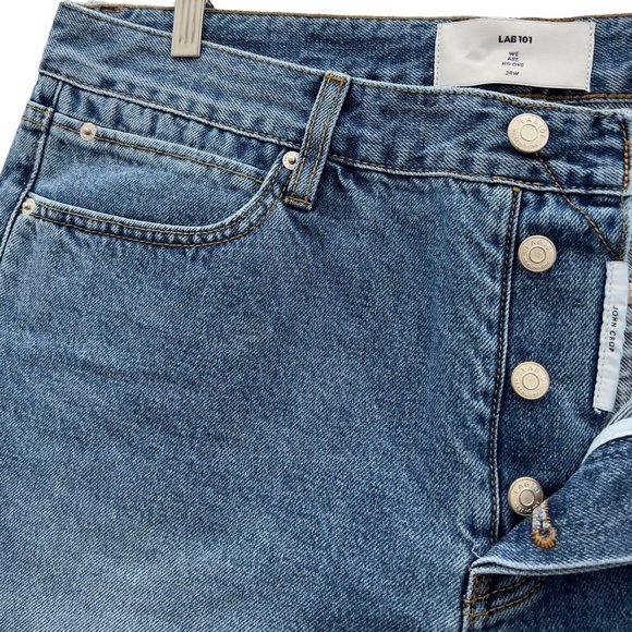 New - Lab 101 - John Crop Ozone Stone Slim Straight Denim Jean - Size 34 (36x29) - Picture 5 of 11